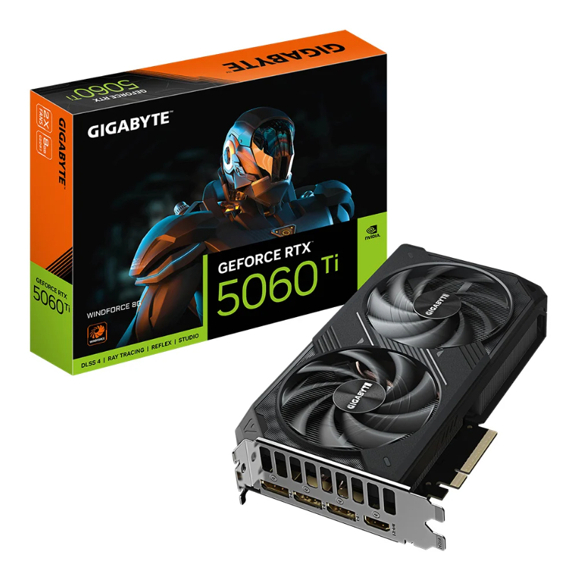 VGA GIGABYTE GEFORCE RTX 5060 TI WINDFORCE 8G - 8GB GDDR7