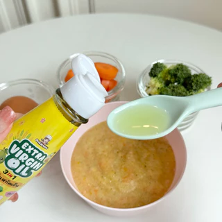 น้ำมันสกัดเย็น 3 in 1 (น้ำมันรำข้าว , น้ำมันอะโวคาโด้ , น้ำมันมะกอก) สำหรับทานสด , ราดข้าวตุ๋นเด็ก , ทำน้ำสลัด