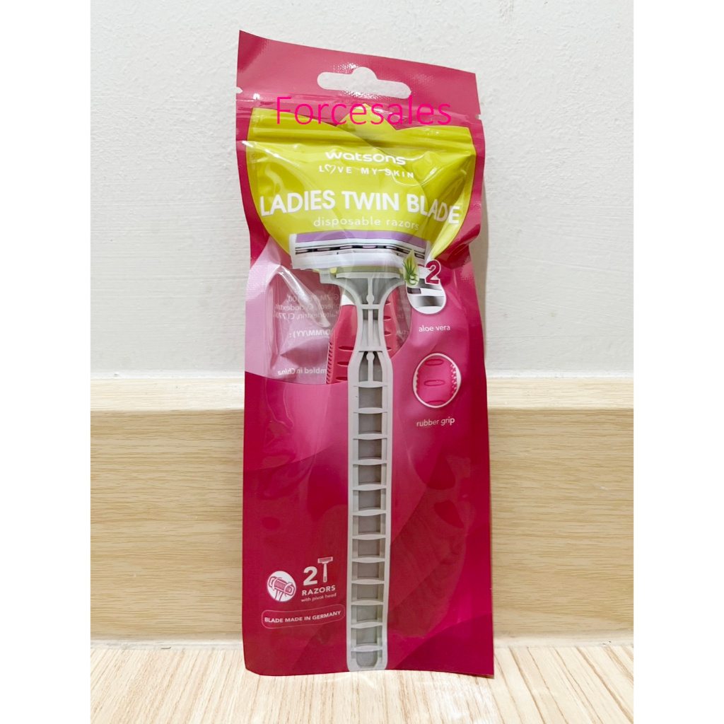 WATSONS วัตสันมีดโกนพร้อมด้าม ชนิดใบมีดคู่ สำหรับผู้หญิง