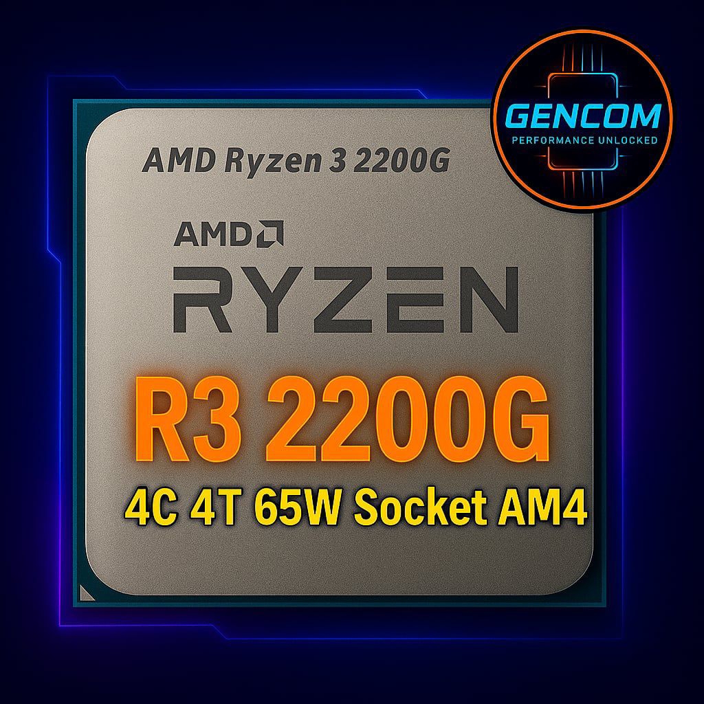 ซีพียู CPU AMD Ryzen 3 2200G 3.5 GHz turbo 3.7 GHz [AM4] (4คอ4เทรด) ฟรีซิลิโคน1ซอง R3 2200G