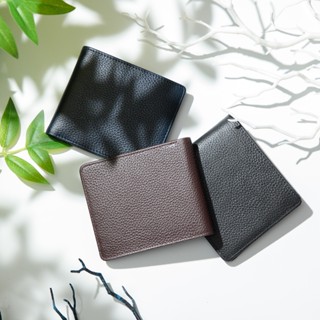 กระเป๋าสตางค์ใบสั้น ชาย หญิง หนังวัวแท้อัดลายFloater