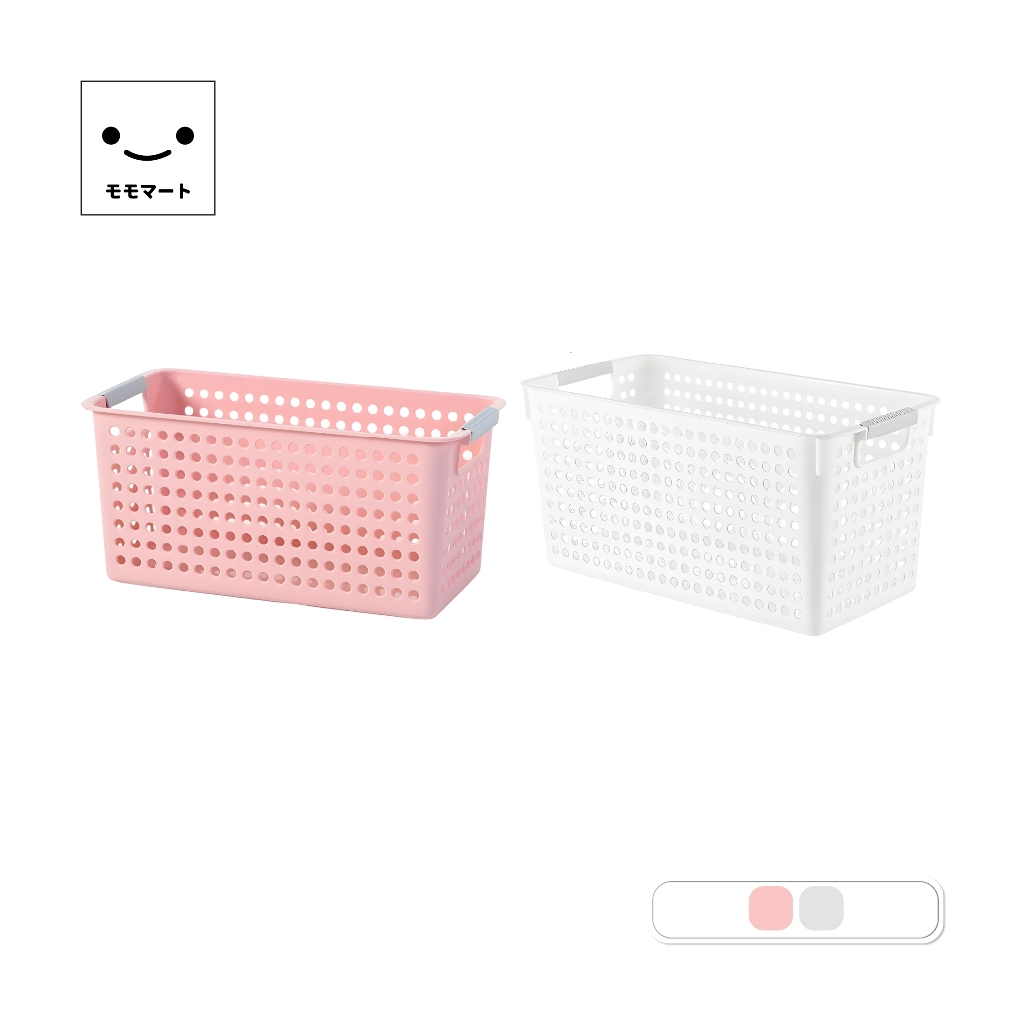 MOMOMART ตะกร้าอเนกประสงค์ สีพาสเทล ตะกร้าเก็บของ จัดเก็บง่าย ขนาดเล็ก 29x13.5x12.5 cm รุ่น MD1-006-7