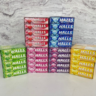 HALLS ฮอลล์ ลูกอม มี 6 รสชาติ นำ้หนักสุทธิ 27.9 กรัม x 20 แท…