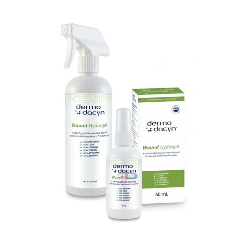 ขวดใหญ่ 500g สุดคุ้ม !!! Dermodacyn Wound Hydrogel / Wound Care Spray / Negative Pressure Solution เดอร์โมดาซิน 1 ขวด