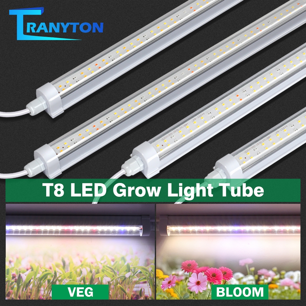 LED grow light ไฟปลูกต้นไม้ T8 tube 110CM 12แถว IP65 Full spectrum ไฟช่วยต้นไม้เติบโต ไฟเส้นปลูกต้นไม้ Plant