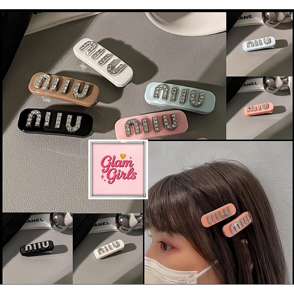 พร้อมส่ง!! กิ๊บ miumiu น้องกิ๊บติดผมปากเป็ด ลูกคุณหนูสายเกา กิ๊บแบรนด์เนม งานพรีเมี่ยม High-End