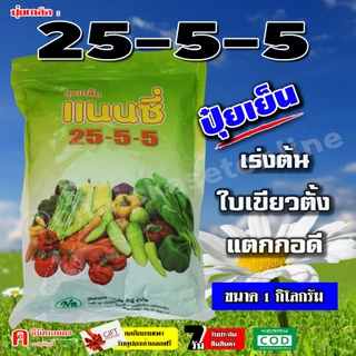 25-5-5 ( ปุ๋ยเย็น ) ปุ๋ยเกล็ด ฮอร์โมน อาหารเสริม เร่งต้น เขียว ฉีดได้กับทุกพืช ผัก ผักทานใบทุกชนิด ข้าว ( 1 กิโลกรัม )