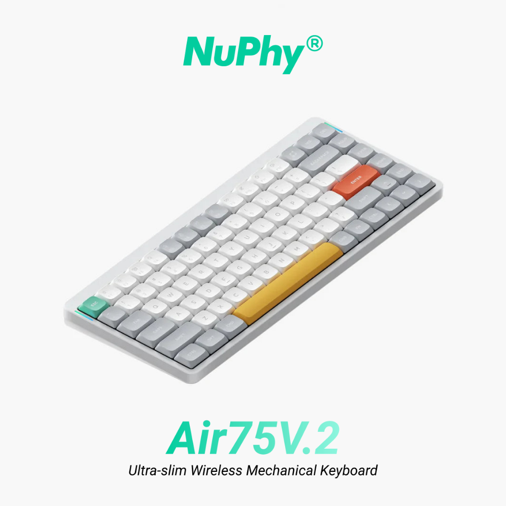 Nuphy Air75 V.2 Wireless Mechanical Keyboard คีย์ไทย คีย์บอร์ดไร้สาย 75% ศูนย์ไทย ประกัน 1 ปี