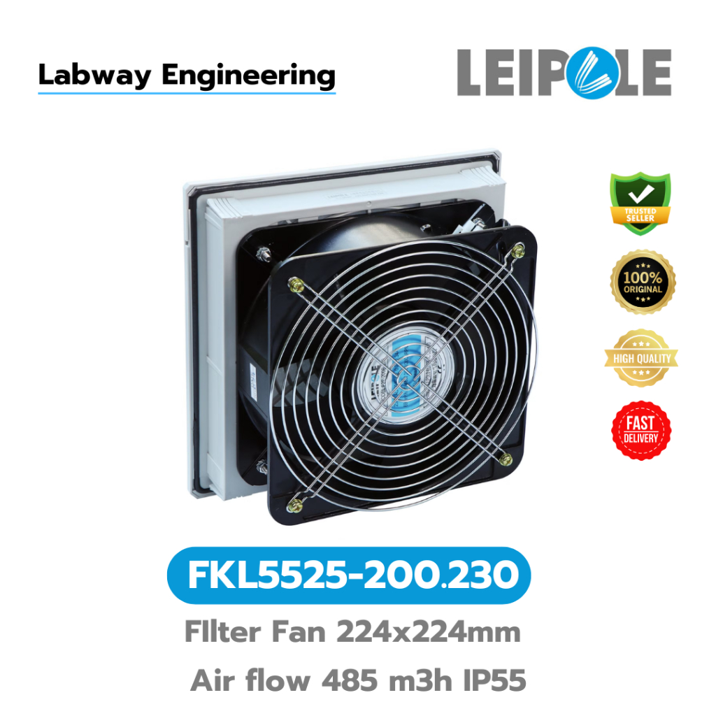 LEIPOLE FIlter Fan FKL5525-200.230 Air flow 485 m3h IP55
