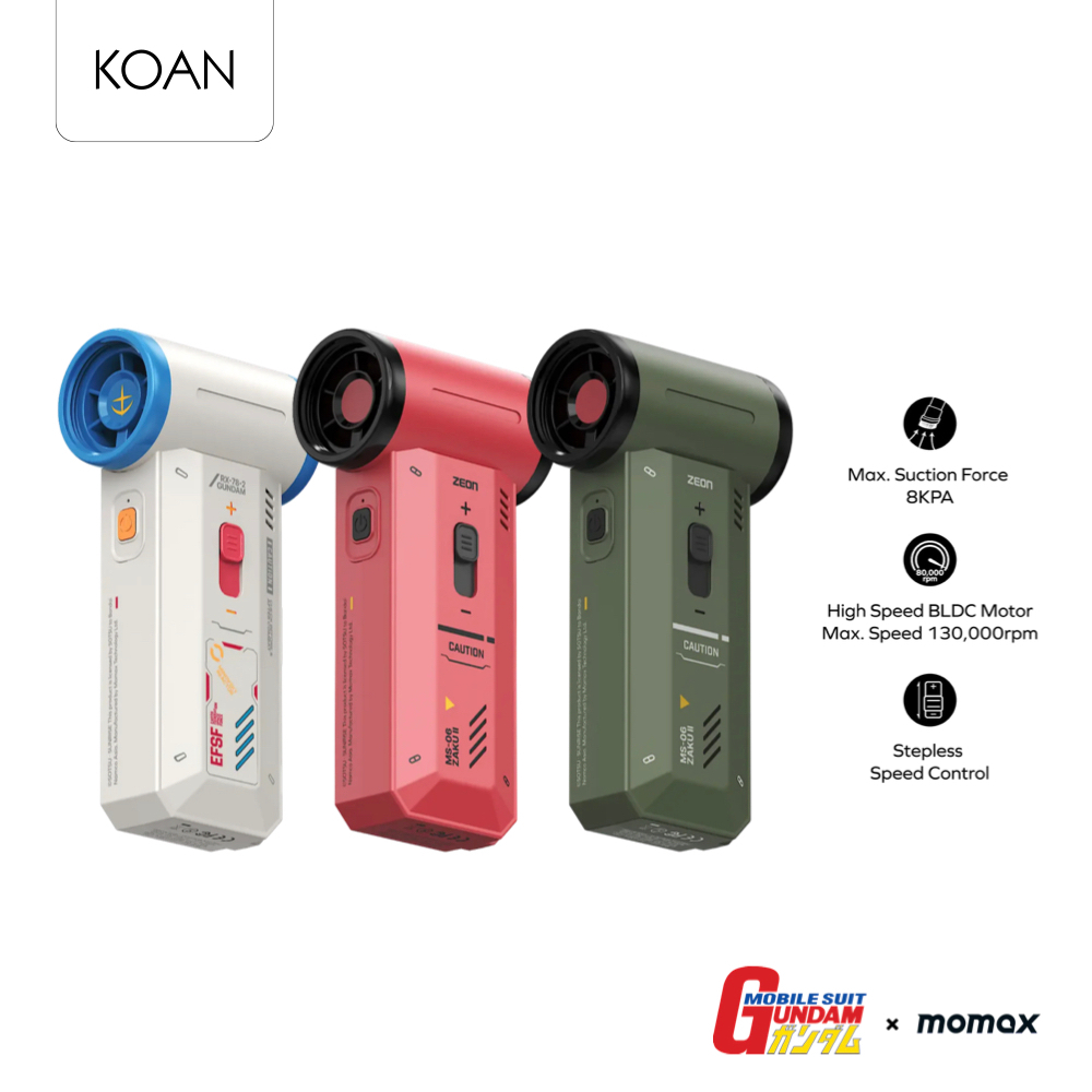 พัดลมพร้อมเครื่องดูดฝุ่นพกพาในตัว MOMAX 1 Airo Multi-Use Turbo High-speed Fan and Cleaner