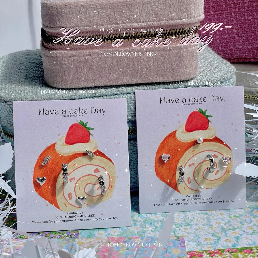 🎂🌸✨ Have a cake day earring set(cakeroll)✨🌸🎂
