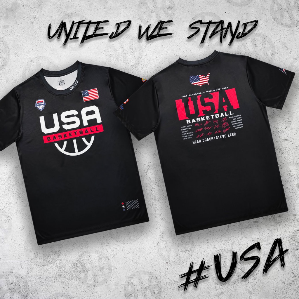 เสื้อยืด เสื้อแขนสั้น USA BLACK มีไซส์ใหญ่