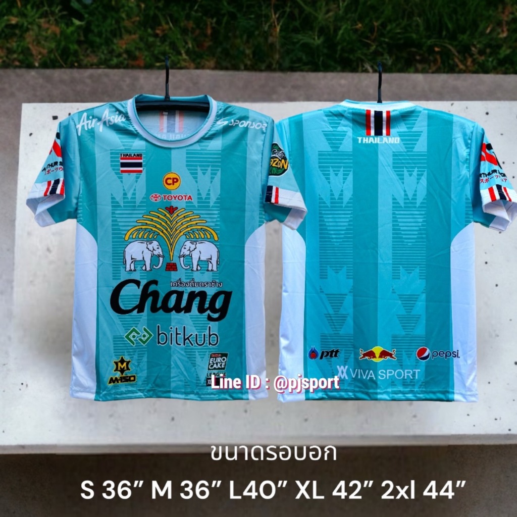 เสื้อกีฬา พิมพ์ลายช้าง ผ้านุ่มใส่สบายสีสวยสดใส่ ส่งตรงจากไทย