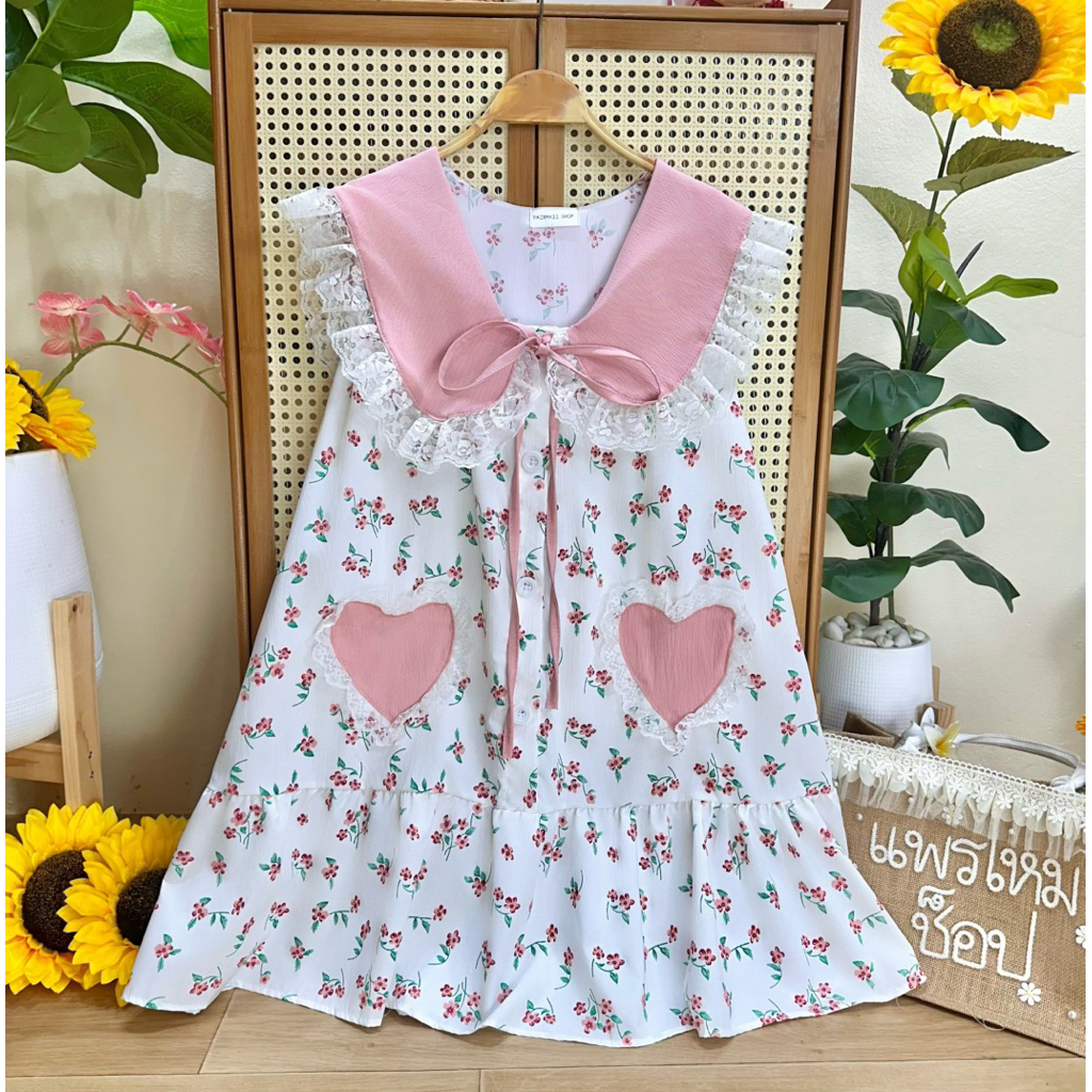 MY HEART DRESS. เดรสลายดอกไม้