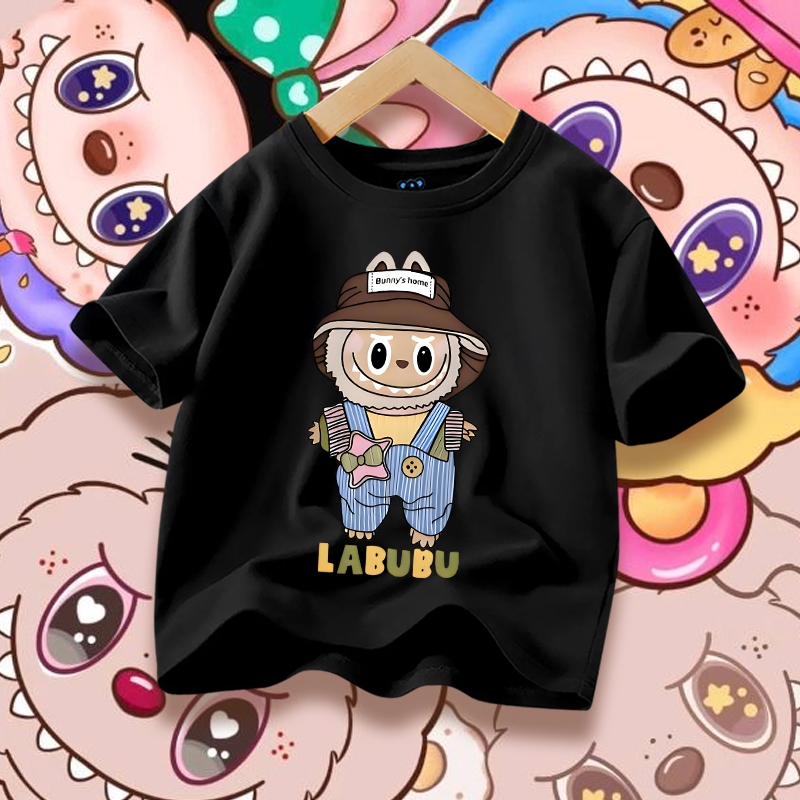 H1057เสื้อยืดเด็กแขนสั่นลายลาบูบู้.ผ้านุ่นใส่สบายทั้งเด็กชายกับเด็กหญิง