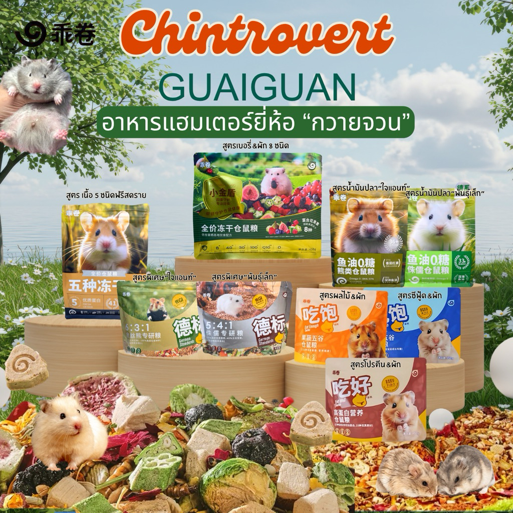 Chintrovert ✨| รวมอาหารแฮมเตอร์ ”Guaijuan“ กวายจวน ยี่ห้อน้องใหม่
