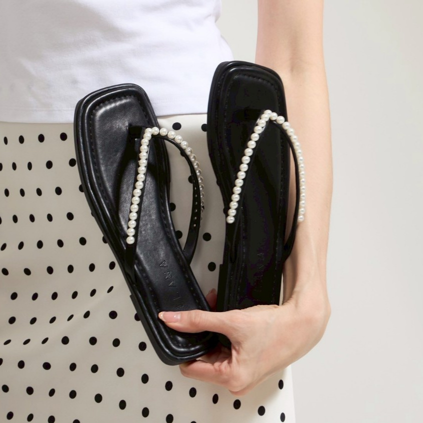 【ส่งฟรี+ลดแรง🔥】25twentyfives - P33 รองเท้าแตะแต่งมุกดีไซน์หรู เพิ่มความน่ารัก| ส่งตรงจาก Wilana - รูปที่ 2