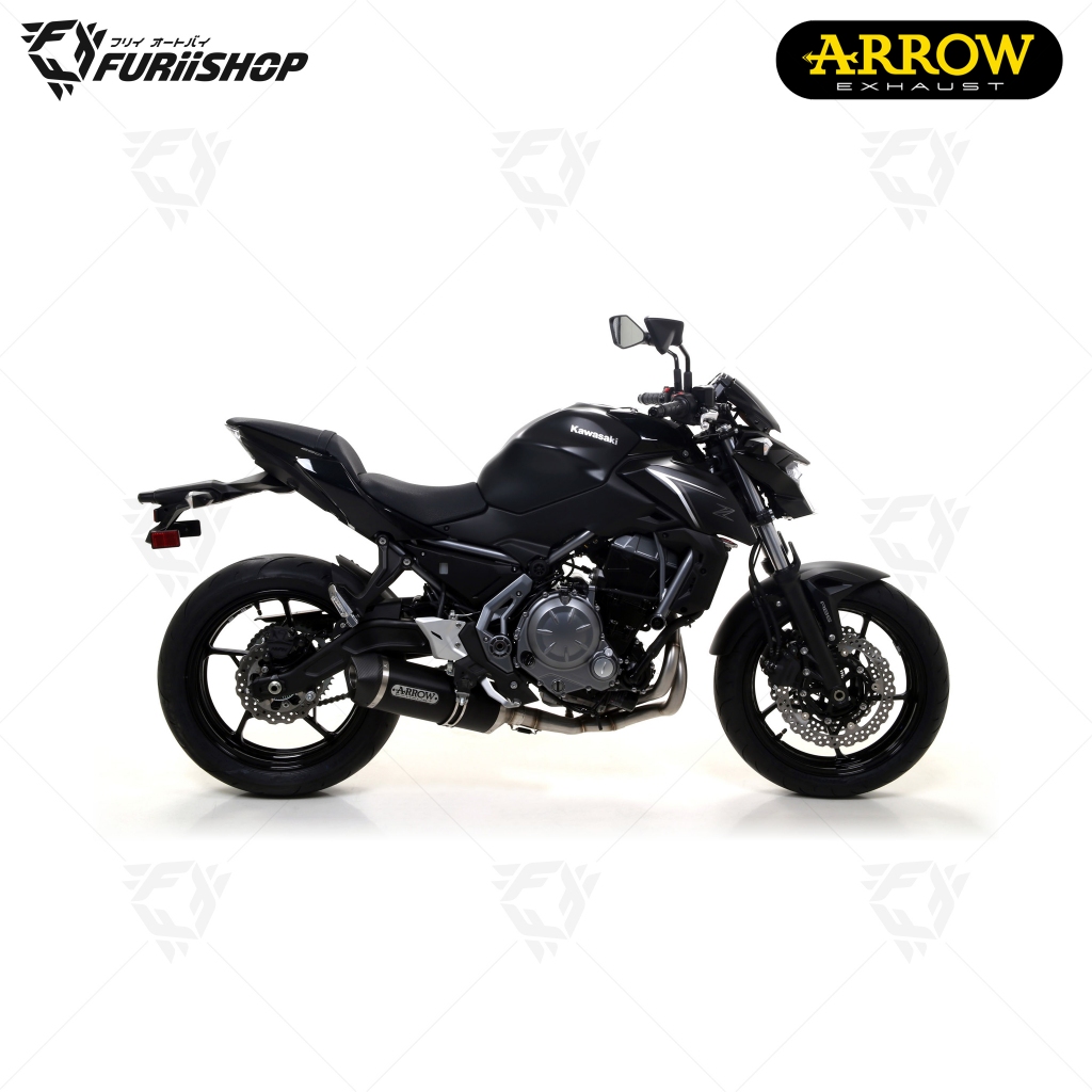 ท่อสูตร/ท่อแต่ง/ท่อไอเสีย Arrow Dark Carbon : for Kawasaki Ninja650 2020-2022/Z650 2020-2022