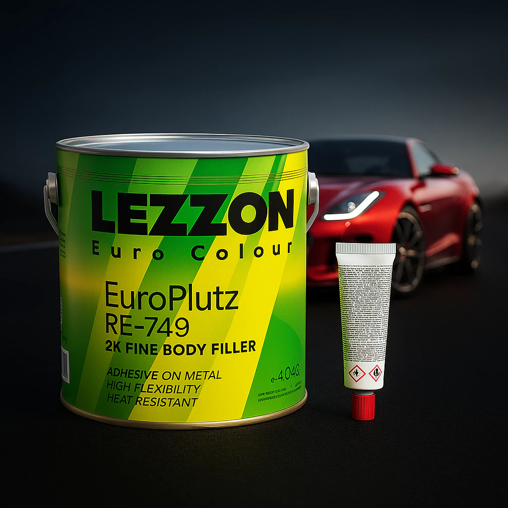 LEZZON RE-749 สีโป๊วเนื้อละเอียด 2K พร้อมน้ำยาชมพู | แห้งไว ขัดง่าย ทนร้อน 120°C thumbnail 5