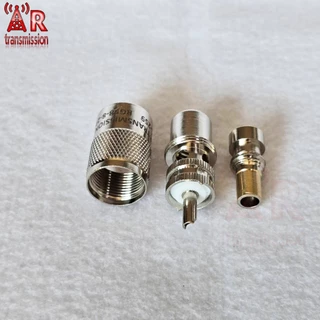 AR - PL259 / UHF Male สำหรับสาย RG58,RG142,RG400,RG8X,RG8,RG213,RG214,LMR400