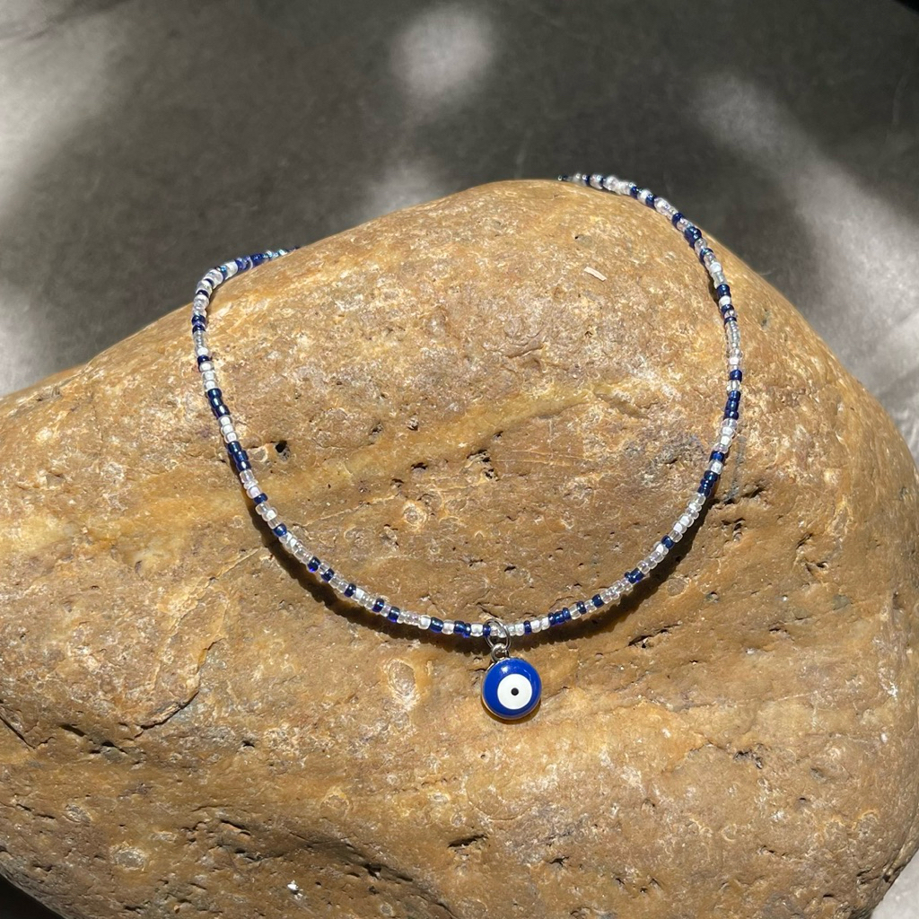 (อุดหนุนงานไทย) สร้อยคอ Nazarดวงตาปีศาจ evil eye สร้อยคอ สร้อย สร้อยคอลูกปัด สร้อยลูกปัด แฮนด์เมด เครื่องประดับ