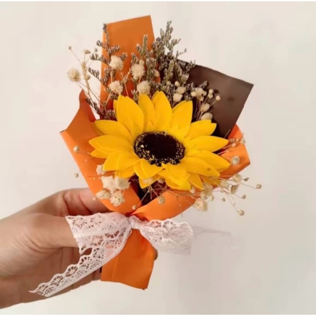 Fake Rose Bouquet sunflower Fake Flowers Birthday Gifts Graduation Finale