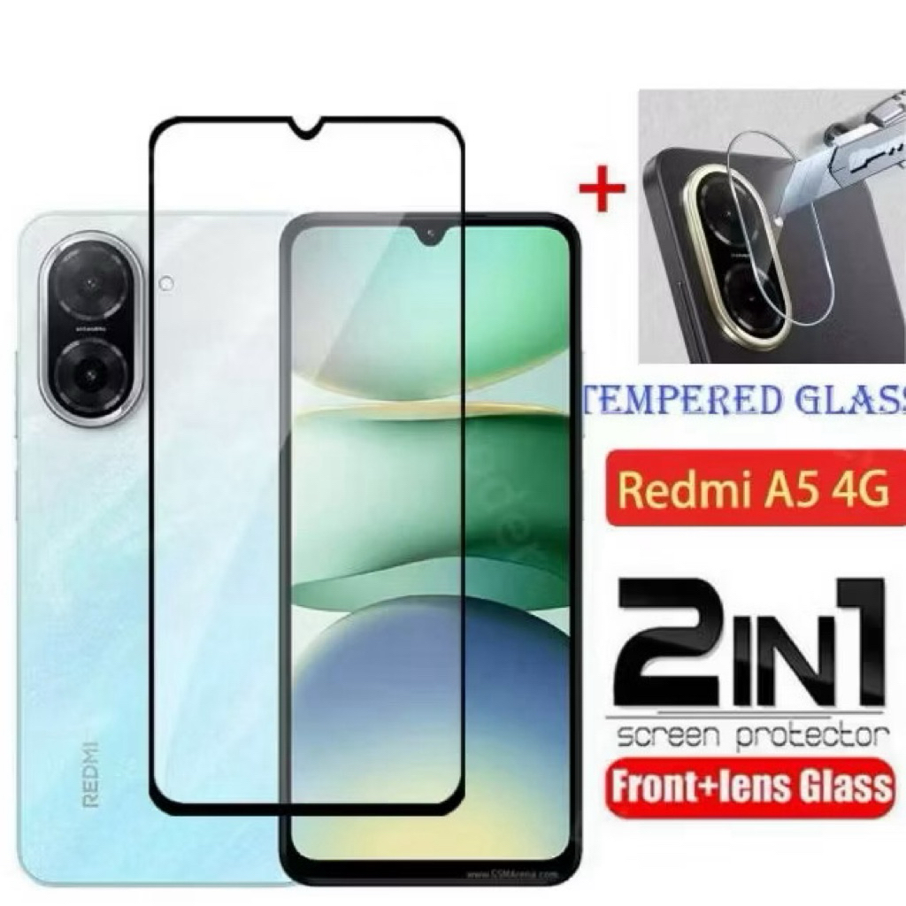 ฟิล์มกระจก เต็มจอ พร้อม เลนส์กล้อง สำหรับ Xiaomi Redmi A5 / Poco C71 ฟิล์มกระจก