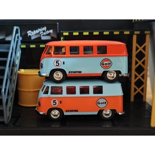 โมเดลรถตู้ Bus รถเหล็ก ไม่มีกล่อง มีลาน เปิดประตูได้ รถคลาสสิค scale 1/36 แต่เค้กได้
