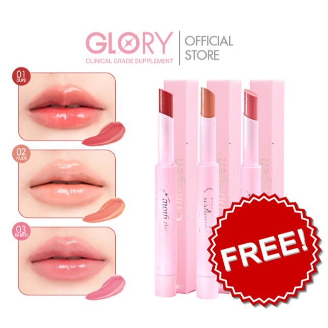 ( FREE! ) GLORY LIP OIL COLLAGEN DI-PEPTIDE ลิปออยล์คอลลาเจนไดเปปไทด์