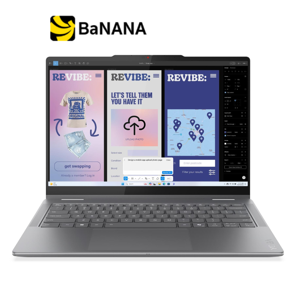 โน๊ตบุ๊ค Lenovo Yoga 7 2-in-1 14ILL10-83JQ001TTA Grey by Banana IT