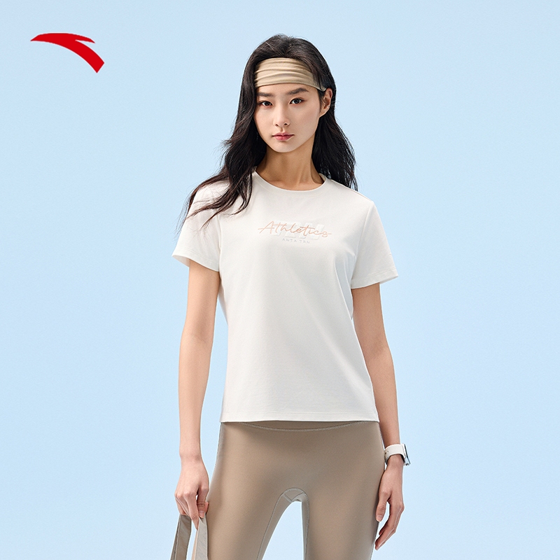 ANTA เสื้อยืดสั้นหญิง 1625B7124 Official Store