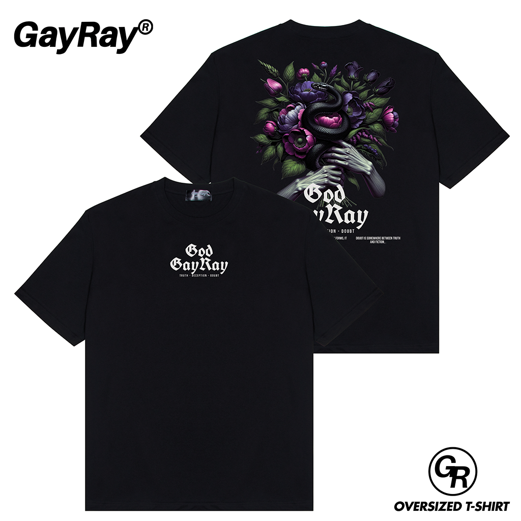 GayRay ⎰God Gayray⎱  เสื้อยืดโอเวอร์ไซส์ Cotton 100% นุ่่ม ใส่สบาย