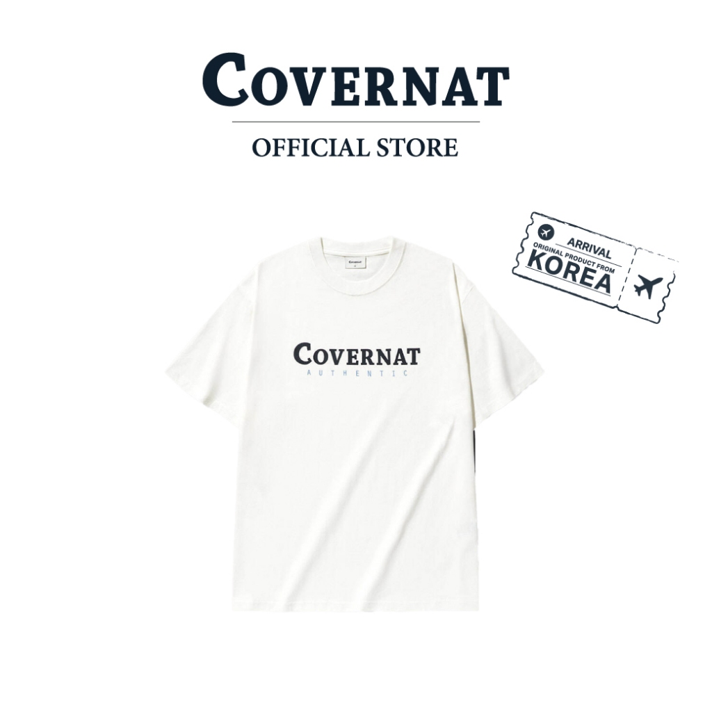 COVERNAT เสื้อยืด รุ่น Center Authentic T-Shirt White (70035OCASSU_U5WTXX)