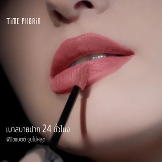 TimePhoria Eternal Air Lip Matte กันน้ำ ติดทนนาน ลิปสติกแมตต์เนื้อบางเบา เม็ดสีชัด ติดทนนาน 24 ชั่วโมง