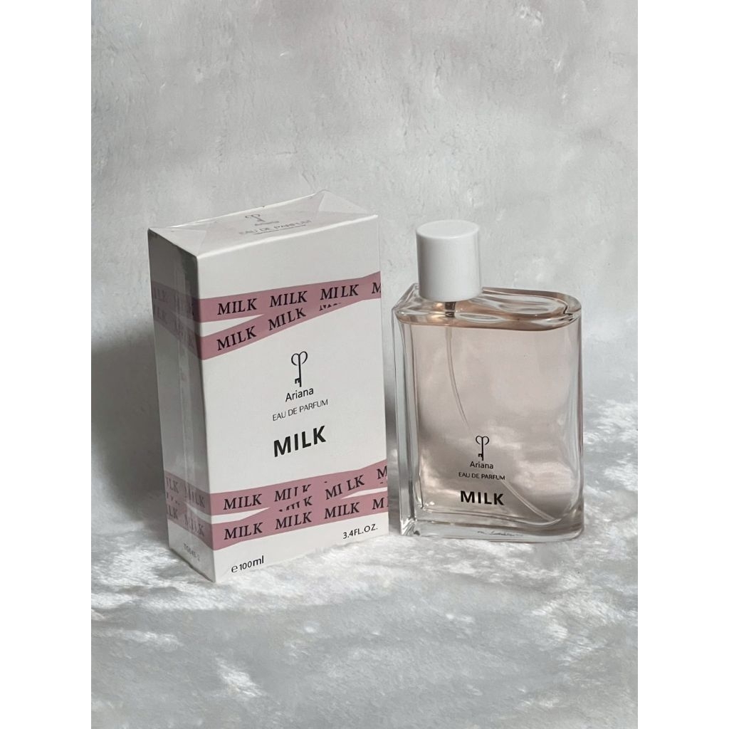 น้ำหอม Ariana Milk EAU DE PARFUM ขนาด 100ml. เป็นกลิ่นที่นิยมกันมาก กลิ่นขายดีประจำร้าน