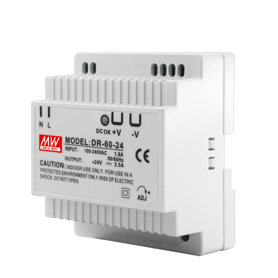 แหล่งจ่ายไฟแบบสวิตชิ่งติดราง DR-60W-24V2.5A 15W/30W/45W 5V3A 12V5A