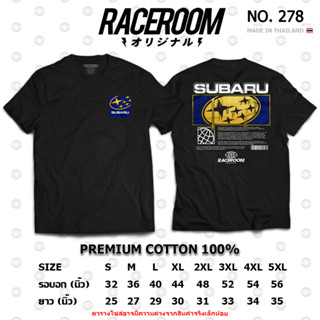 RACEROOM เสื้อยืดคอกลม สีดำ ไม่ย้วย Cotton100 Subaru-278