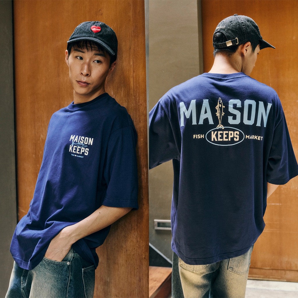 maison KEEPS | The Oversized Fish Market Tee | เสื้อยืด ทรง oversized ผ้านุ่มพิเศษ | มีให้เลือก 2 Size อก 44" และ48'
