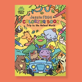 สมุดภาพระบายสี ขนาด A4 ลาย Jessie Frog : Trip to the Animal World