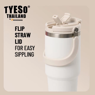 TYESO NEW CAP แก้วน้ำหูหิ้ว สแตนเลส 304 ขนาด 600-1200ml ฝาคลิกเปิดง่าย ถอดล้างได้ มีให้เลือก 9 สี