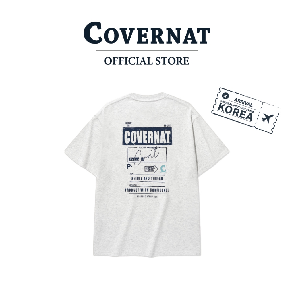 COVERNAT เสื้อยืด รุ่น Travel Center T-Shirt Grey (70172STCSSU_U5GYXX)