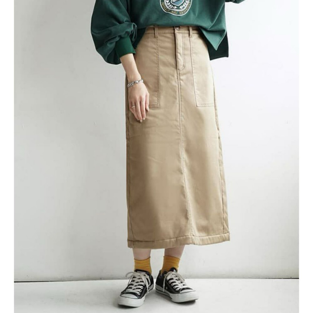 Sk0042 Japan zootie – ชุดกระโปรงยาวขนแกะกันลมกันหนาว รุ่น warm warm Series   • Japan Zootie ✦ เสื้อผ้าผู้หญิงญี่ปุ่น