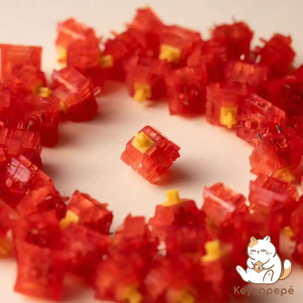 Keygeek x MZ Y2 linear switch (10ชิ้น) pre lubed สวิตช์คีย์บอร์ด 1จังหวะ