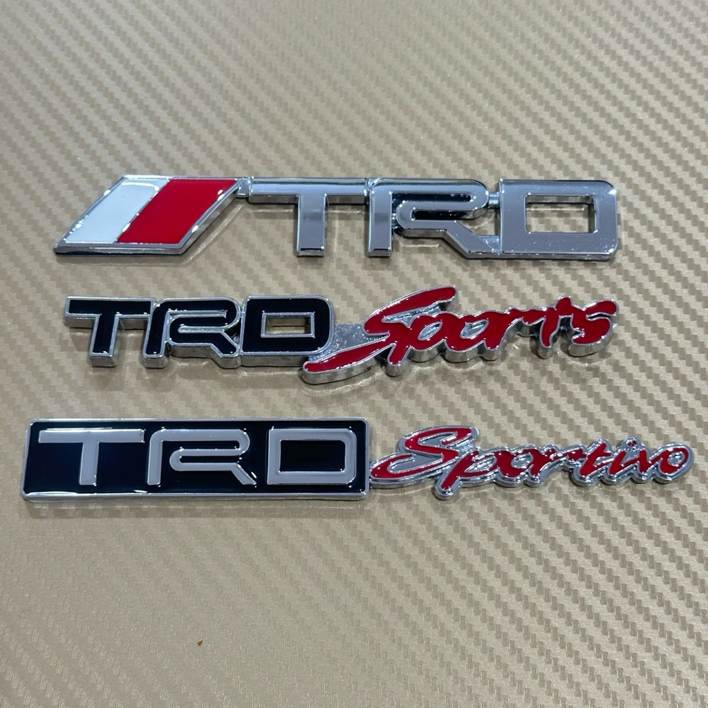 โลโก้  TRD sportivo ติดรถ Toyota  งานโลหะ  ราคาต่อชิ้น  ด้านหลังมี  กาว 2 หน้า พร้อมใช้งาน