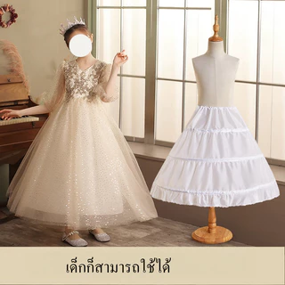 กระโปรงสุ่มโลลิต้ากระโปรงคอสเพลย์กระโปรงชั้นในสีขาว