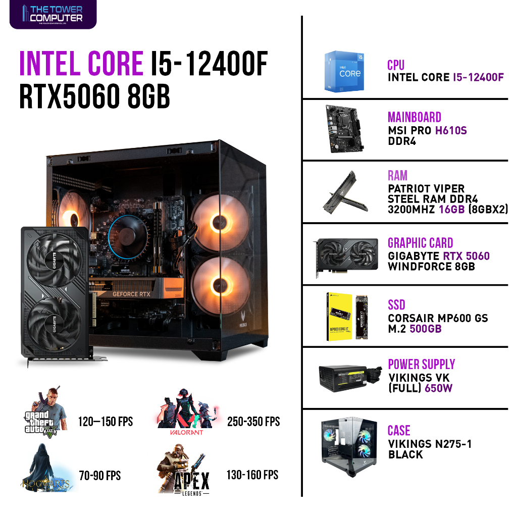 SETCOM TWC49  i5-12400F/ RTX 5060