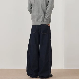 beerbroth-baggy jeans กางเกงยีนส์ชาย ขากระบอก อเมริกันย้อนยุคหลวม สไตล์เกาหลี ผ้าเดนิม แฟชั่น จัดส่งรวดเร็ว M-3XL