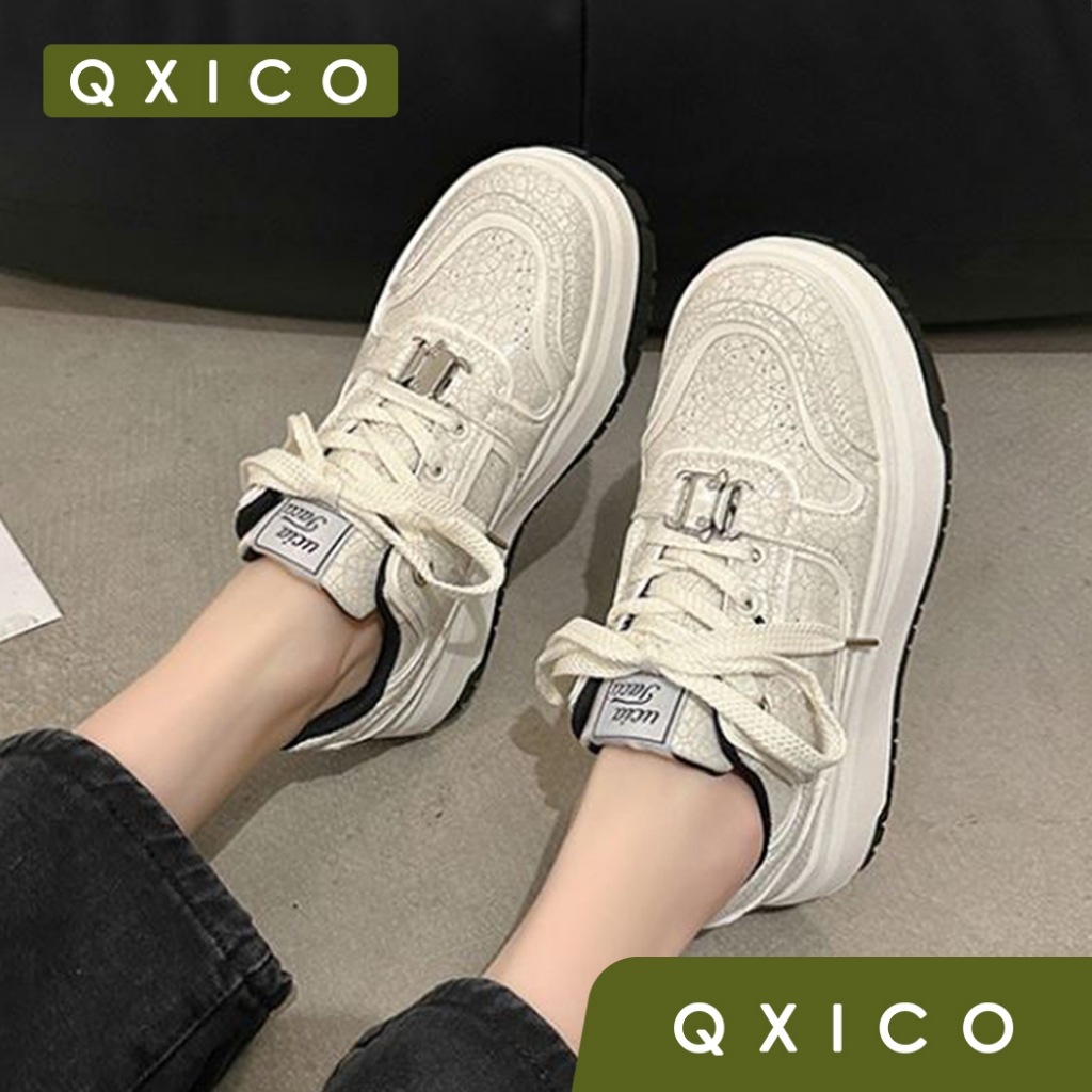 Qxico รุ่น CM137 รองเท้าผ้าใบ รองเท้าหนัง งานสวยมาก ฮิตสุดๆ