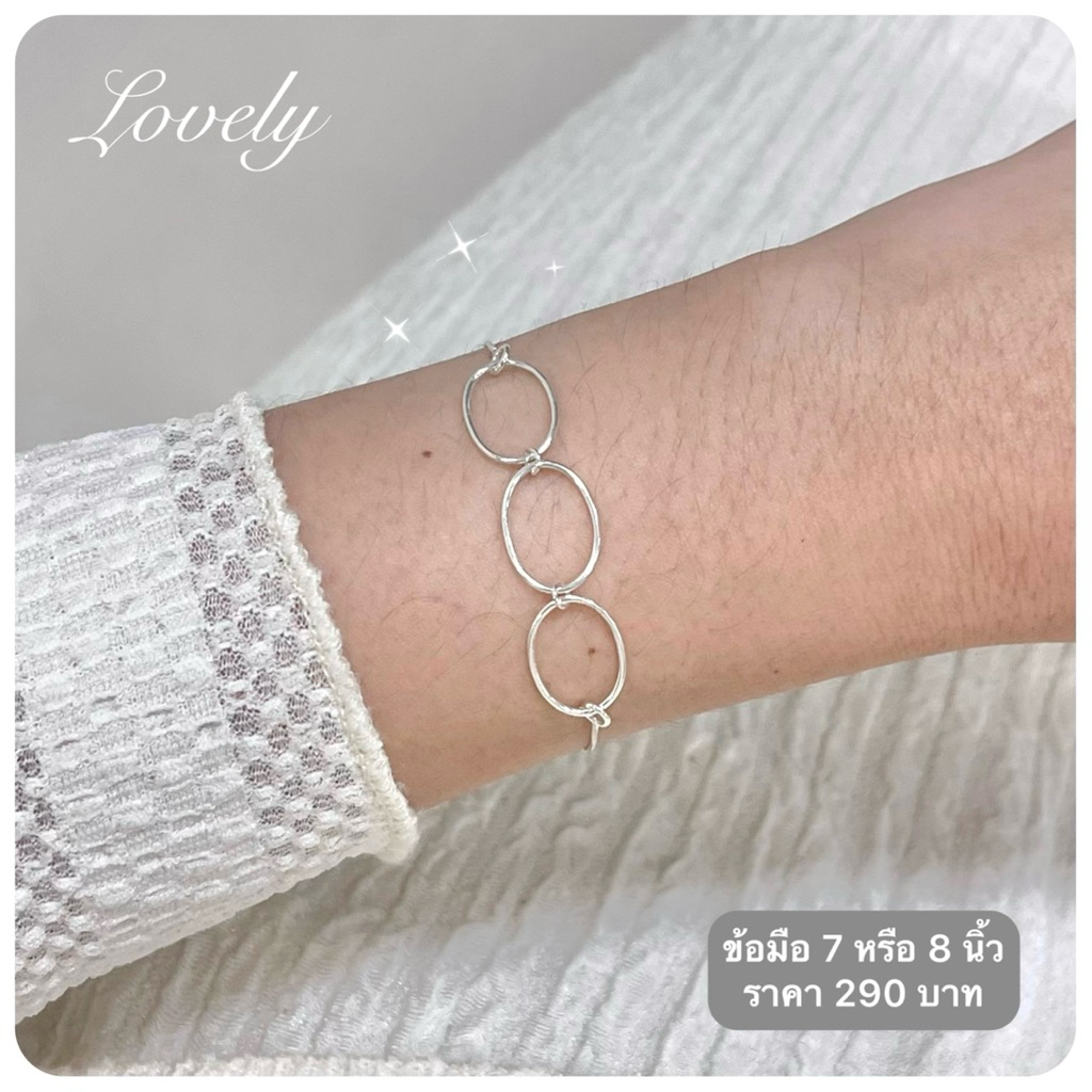 ร้านฮักเงินน่านพร้อมจัดส่งฟรี ems สร้อยข้อมือวงรีเงินแท้ 92.5% เครื่องประดับแฟชั่น ข้อมือใหญ่ 7-8 นิ้ว ผู้หญิง สวยดูดี