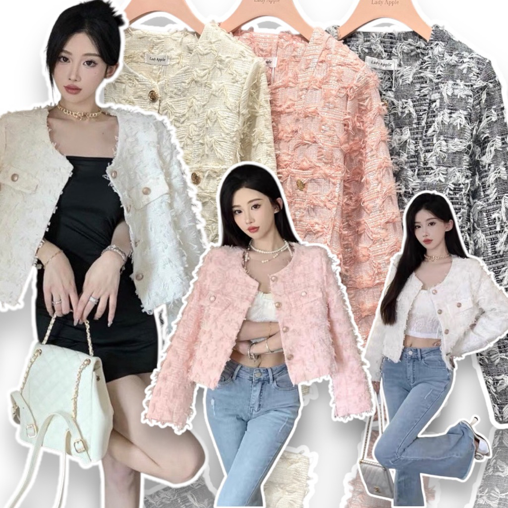🦢พร้อมส่ง🦢เสื้อคลุมทวิตแต่งขนปุยๆน่ารักมากๆ